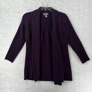 Kenar Woman Cardigan Sweater Womens MEDIUM 100% Italian Merino Wool‎ Open Front